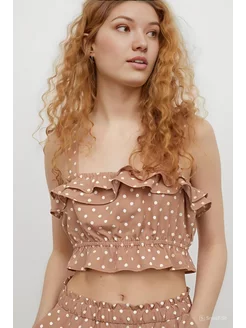 Укороченный топ H&M 230034181 купить за 887 ₽ в интернет‑магазине Wildberries
