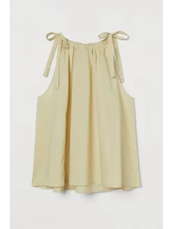 Расклешенный хлопковый топ H&M 241124305 купить за 1 465 ₽ в интернет‑магазине Wildberries