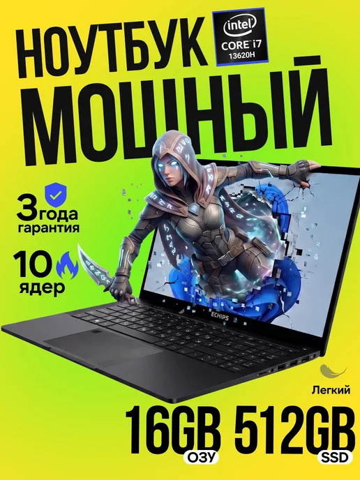 Ноутбук для работы и учебы Fusion 15.6" IPS 16 512 GB